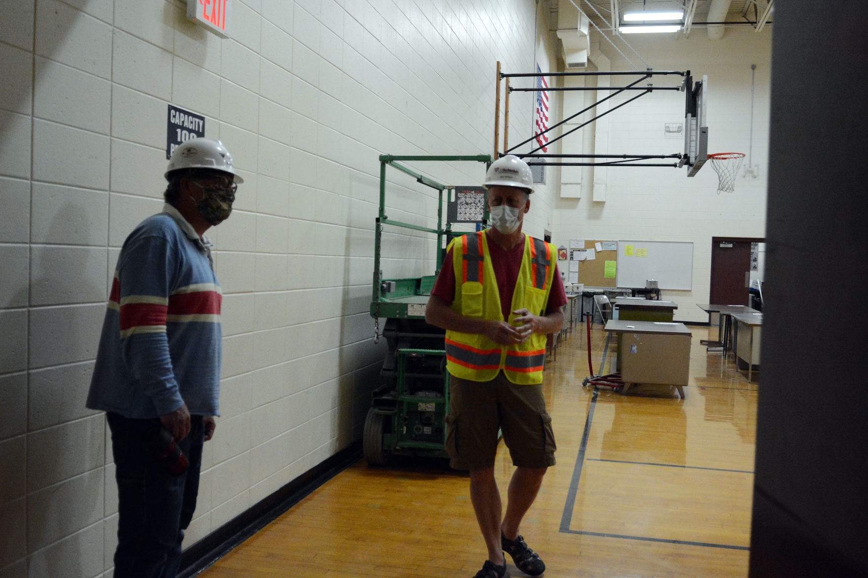 Baraboo middle school construction tour, June 23, 2020